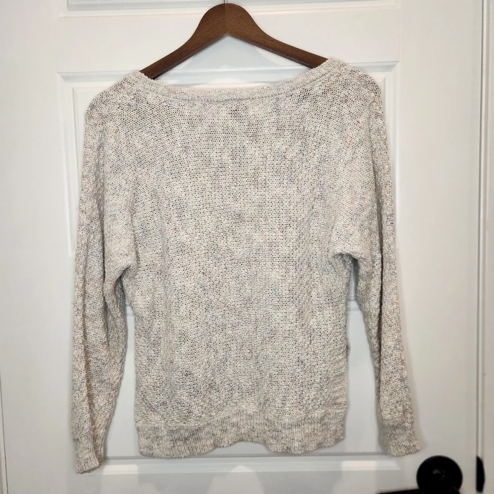 XS Roots Women's Beige Light Pastel Multicolour Wide Crew Neck Sweater - Picture 6 of 6